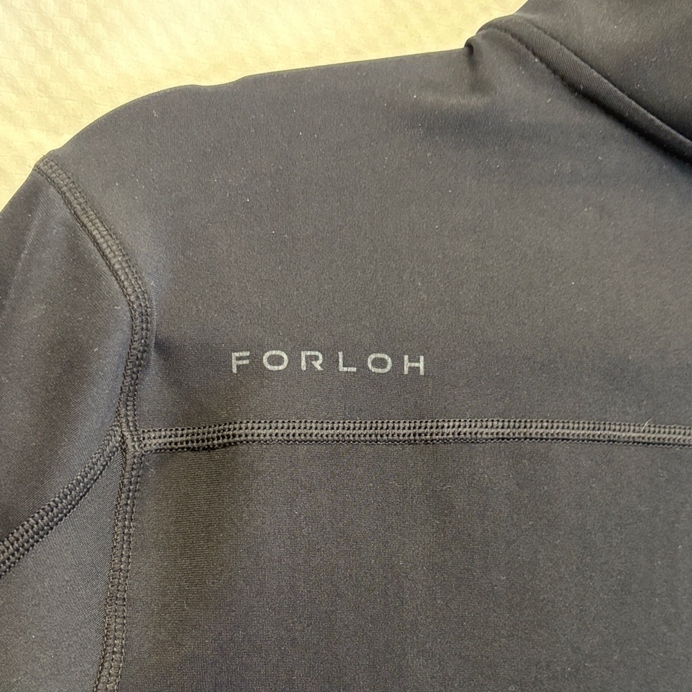 Men's Black Quarter-Zip Long Sleeve Shirt - Picture 5 of 6